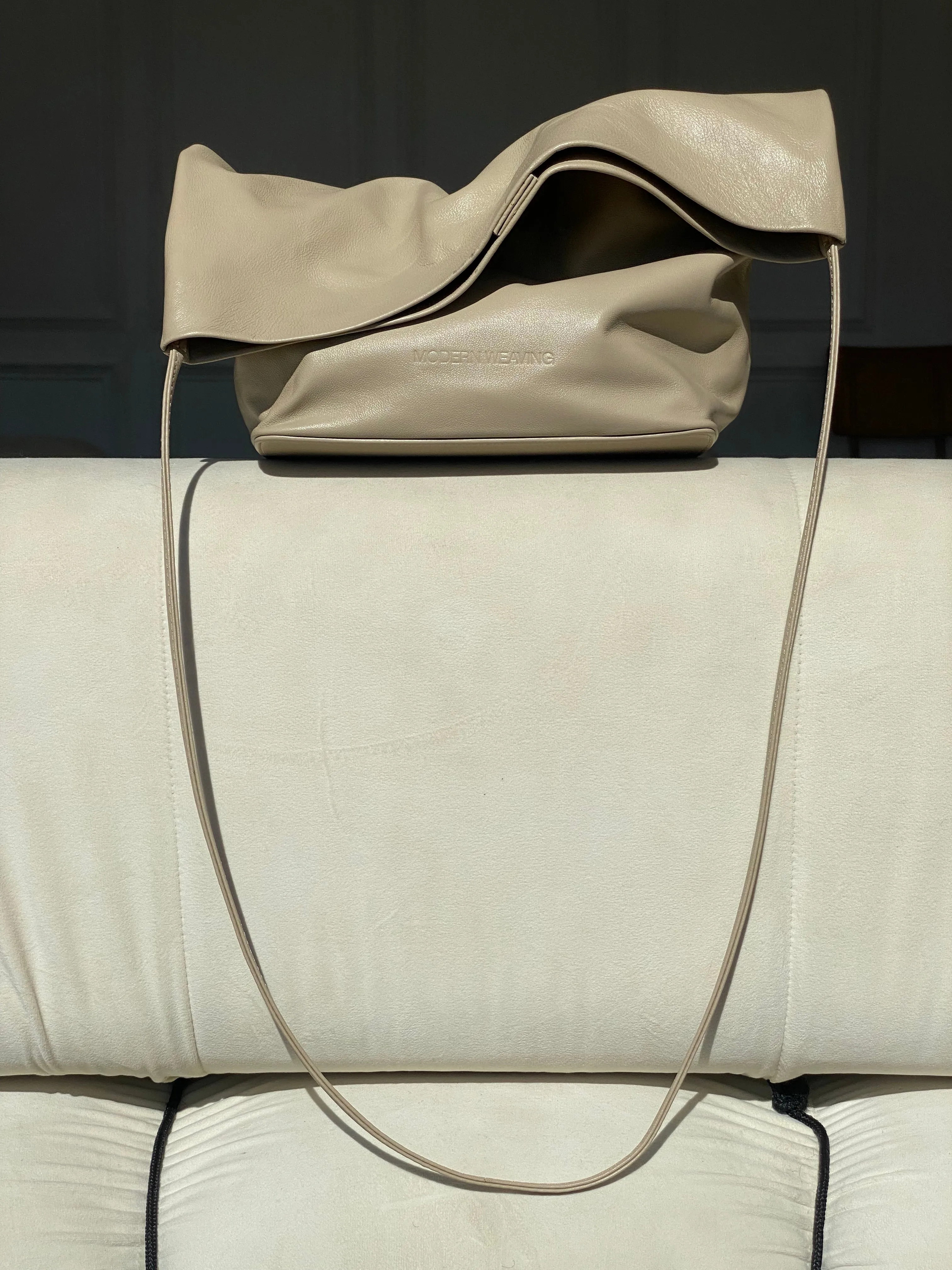 Single Strap Tall Crossbody | Taupe sold by Modern Weaving product image thumbnail 3