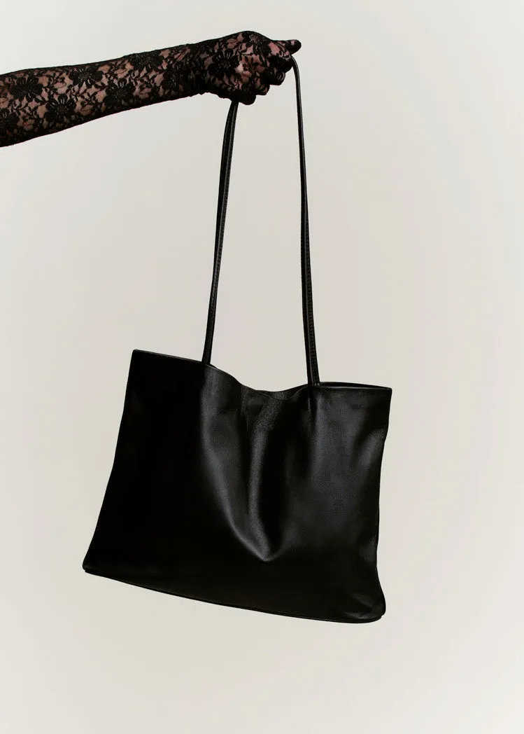 Narrow Oval Relaxed Tote | Black sold by Modern Weaving product image thumbnail 2
