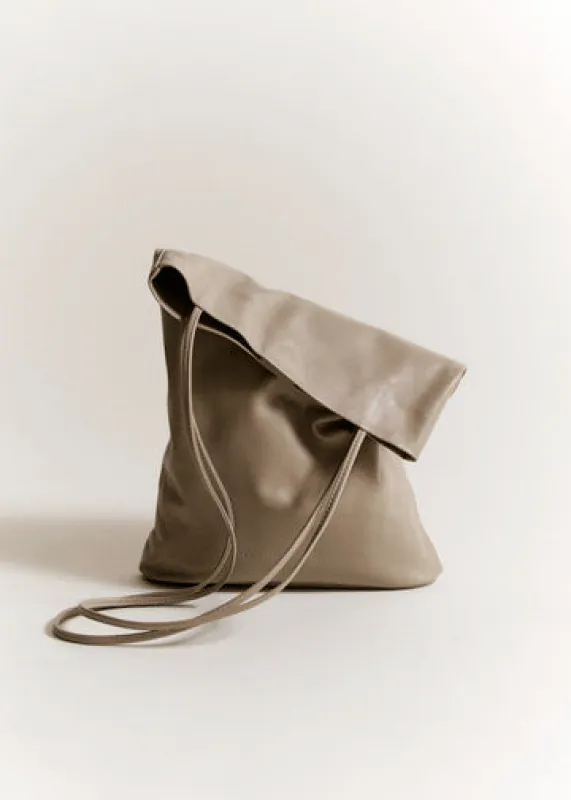 Slim Elongated Tote | Taupe sold by Modern Weaving