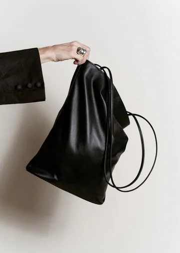 Slim Elongated Tote | Black sold by Modern Weaving