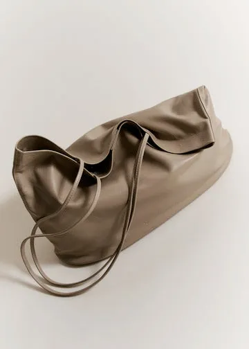 Large Relaxed Oval Tote | Taupe sold by Modern Weaving product image thumbnail 4