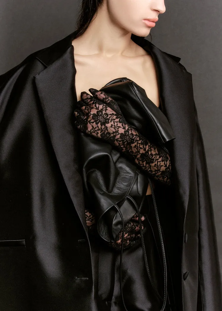 Large Relaxed Oval Tote | Black sold by Modern Weaving