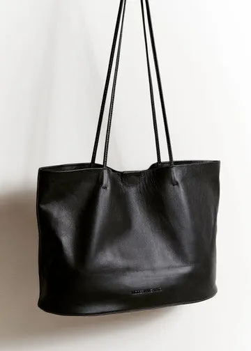 Large Relaxed Oval Tote | Black sold by Modern Weaving product image thumbnail 5