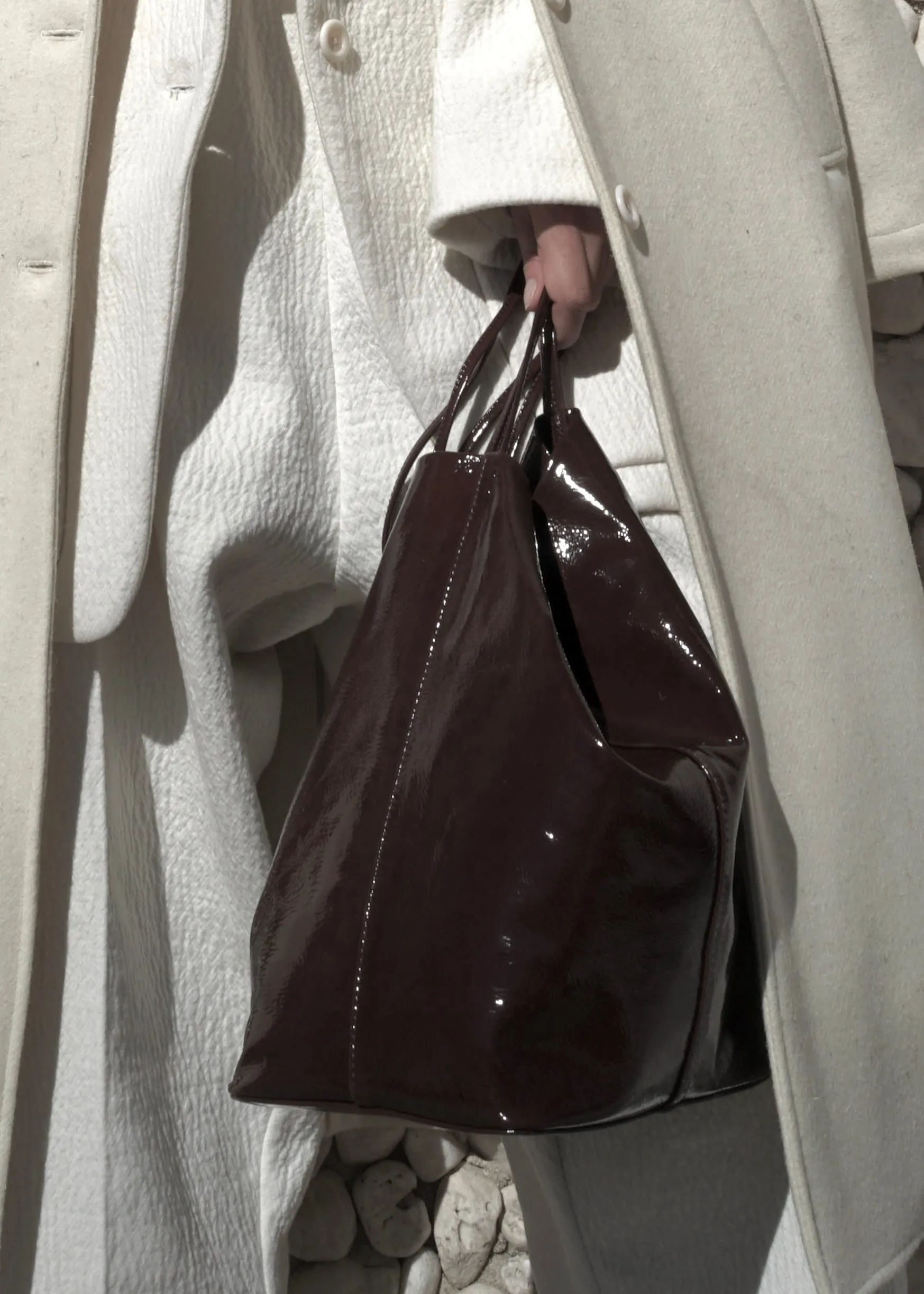 Infinity Single Strap Tall Crossbody | Glossed Burgundy sold by Modern Weaving product image thumbnail 5