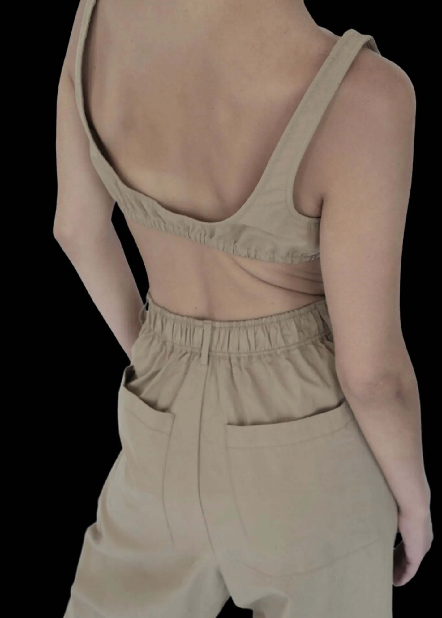 Voluminous Pleat Trouser | Khaki Parchment Poplin sold by Modern Weaving product image thumbnail 2