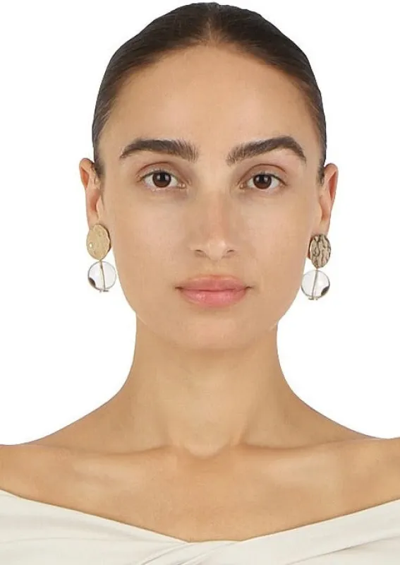 Petite Textured Globe Earrings | Translucent Blown Glass made by Modern Weaving