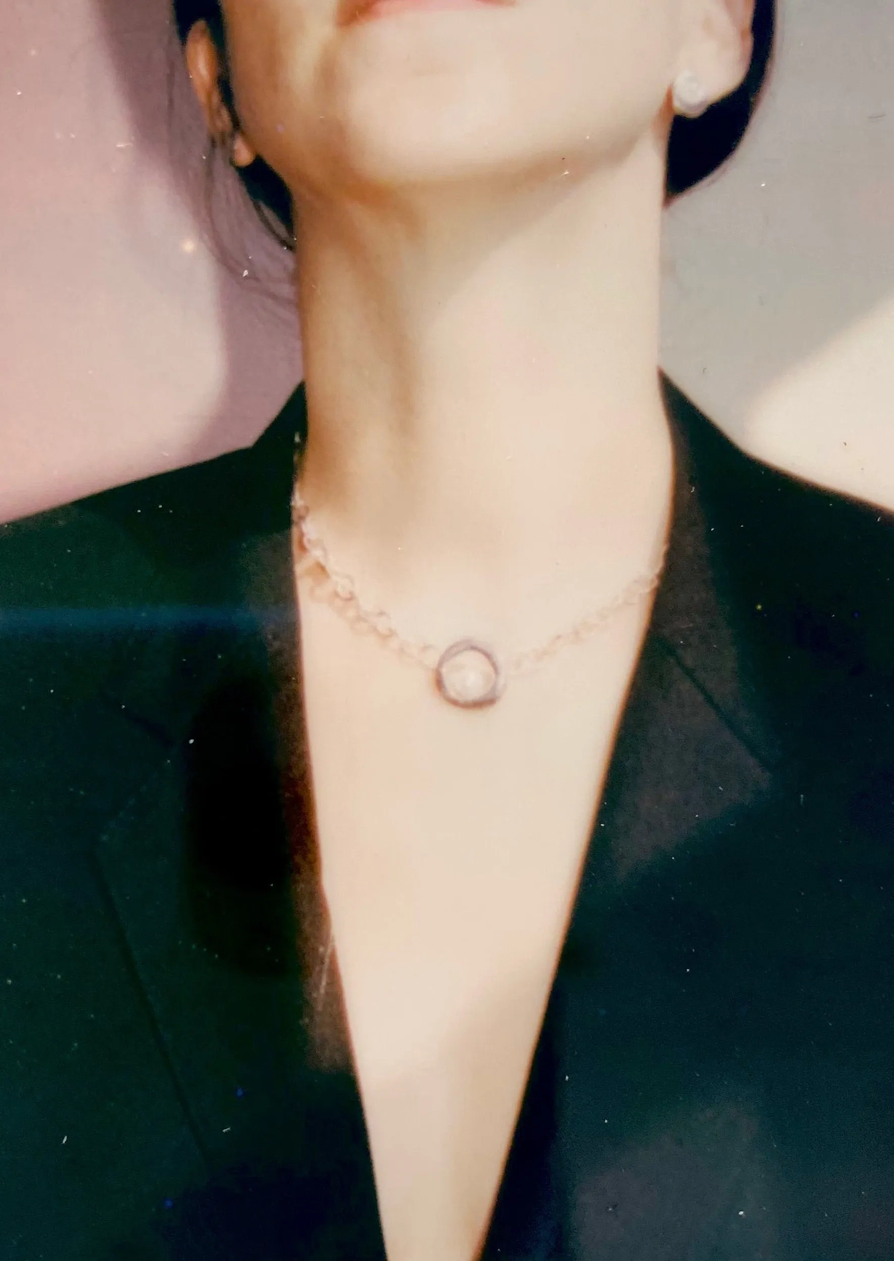 Nested Pearl Oval Chain Necklace | Sterling Silver sold by Modern Weaving product image thumbnail 3