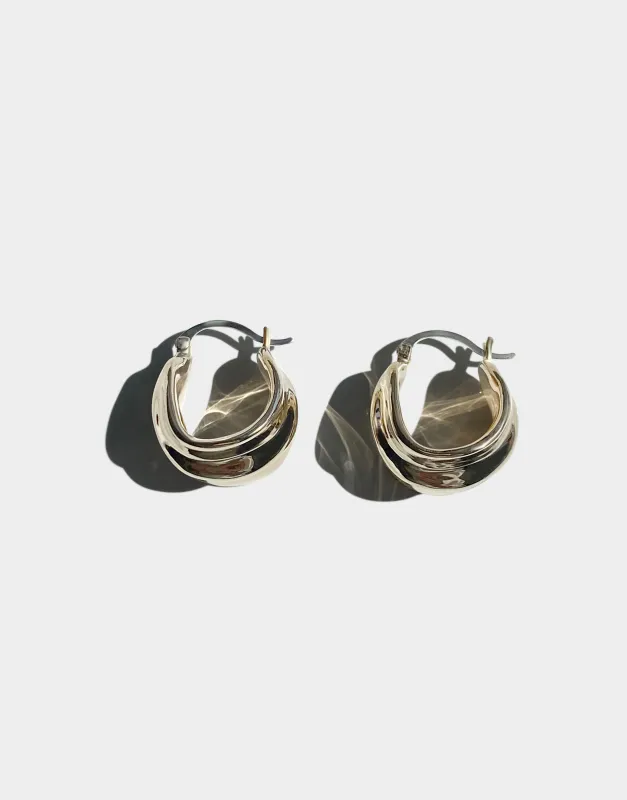 Irregular Curve Hoops | Bronze made by Modern Weaving
