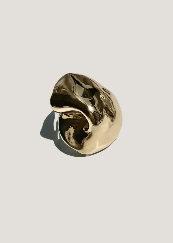 Fold Over Formation Brooch | Bronze made by Modern Weaving
