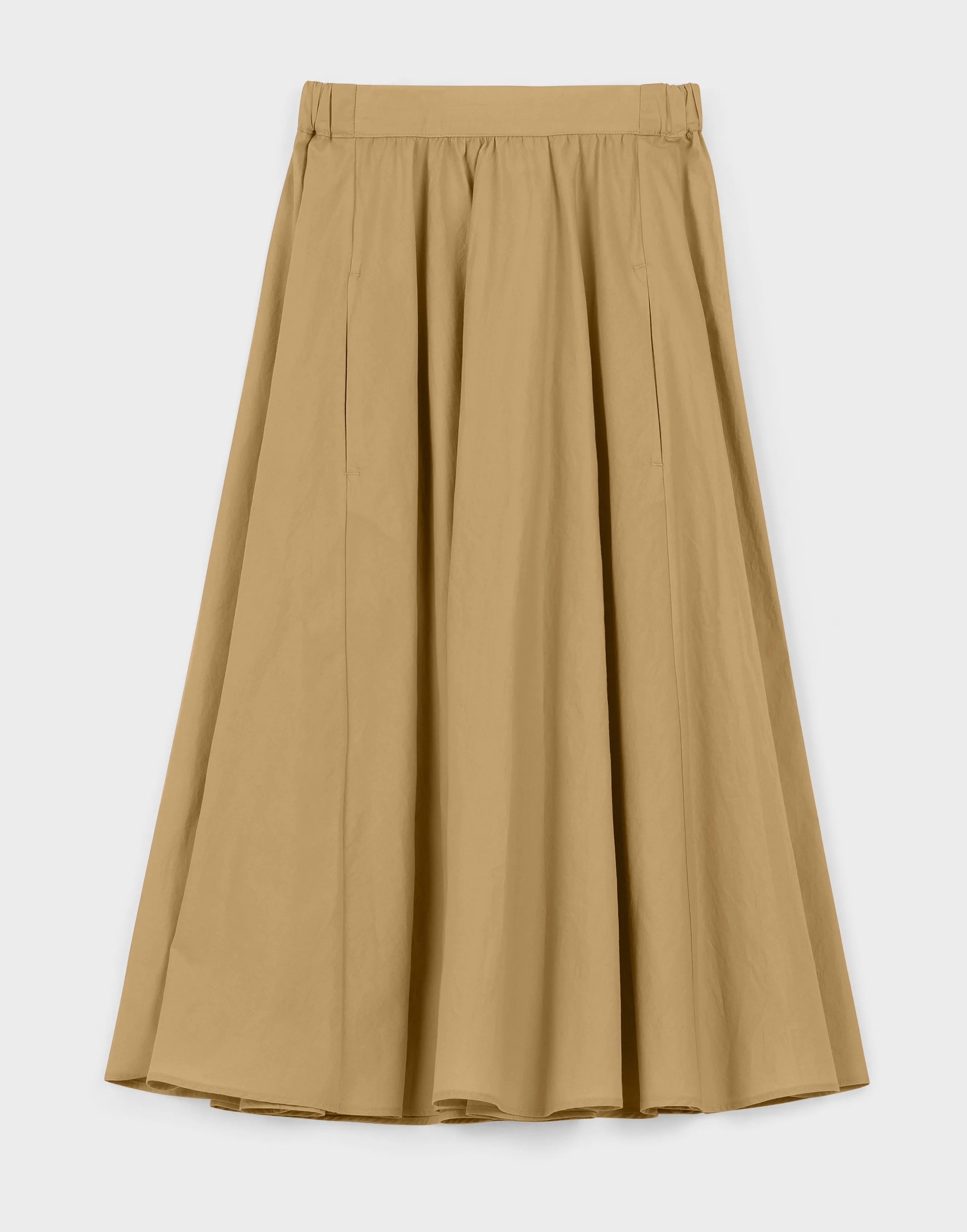 Relaxed Circle Skirt | Khaki Parchment Poplin sold by Modern Weaving product image thumbnail 3