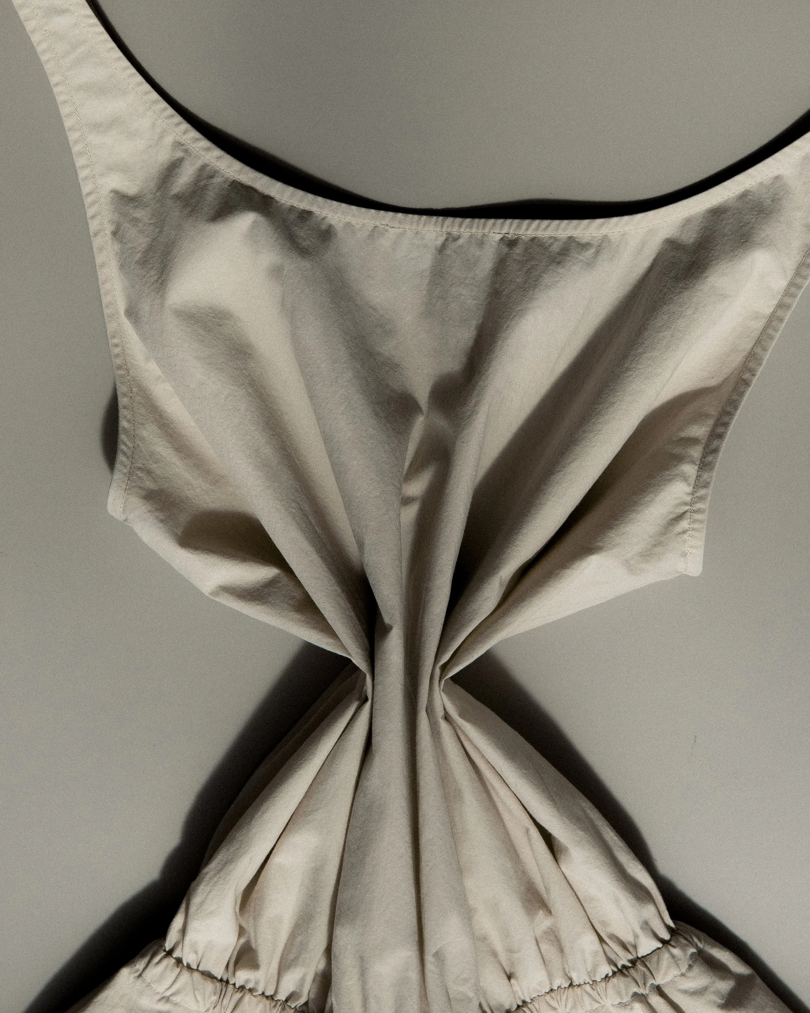 Gathered Bodysuit | Eggshell Parchment Poplin sold by Modern Weaving product image thumbnail 2