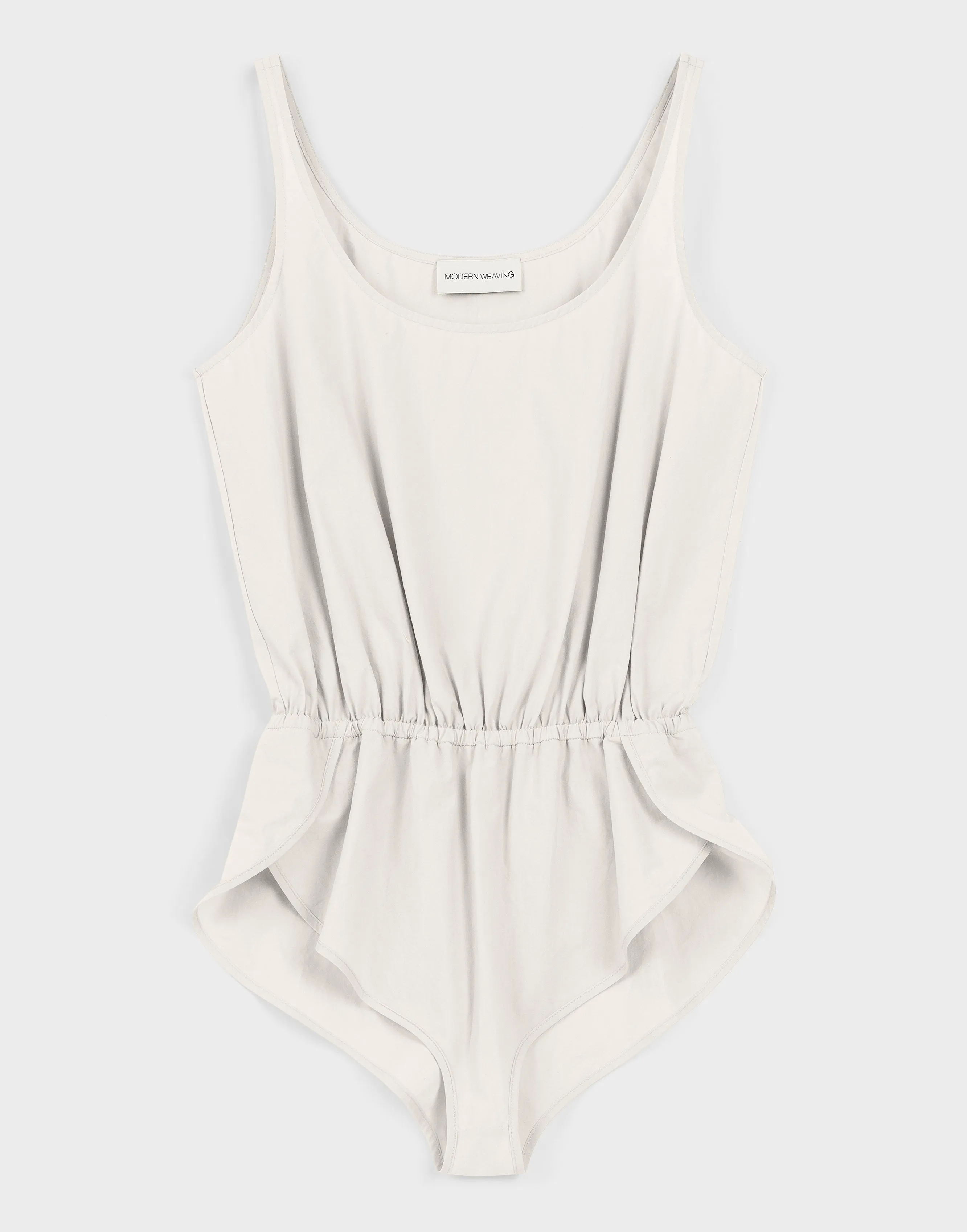 Gathered Bodysuit | Off White Parchment Poplin sold by Modern Weaving product image thumbnail 4