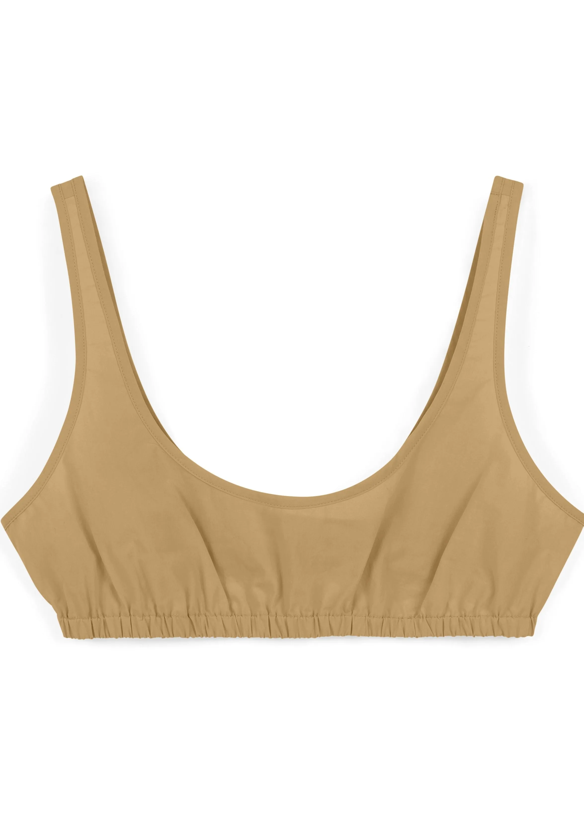 Gathered Bralette | Khaki Parchment Poplin sold by Modern Weaving product image thumbnail 5
