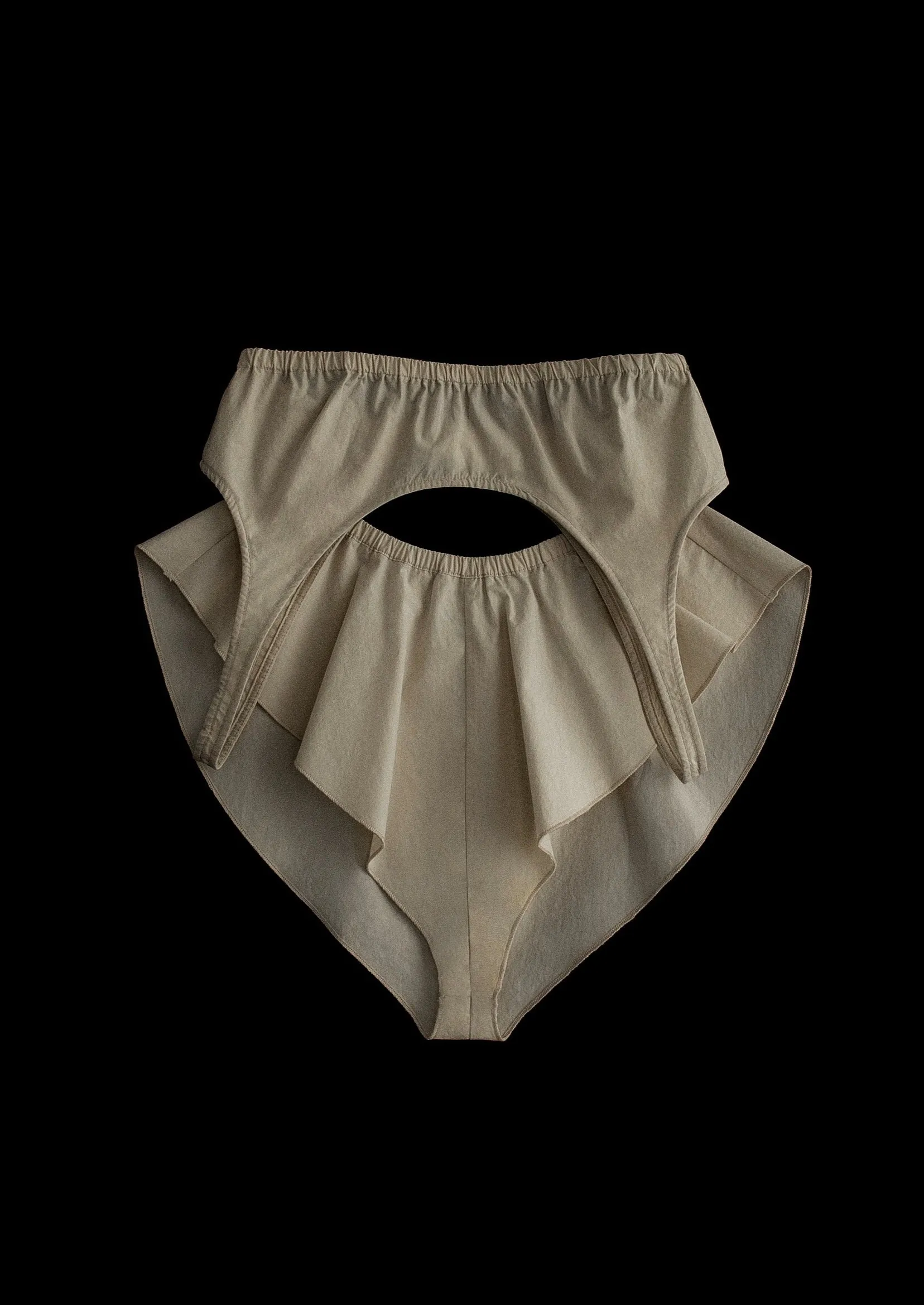 Flutter Shortie | Eggshell Parchment Poplin sold by Modern Weaving