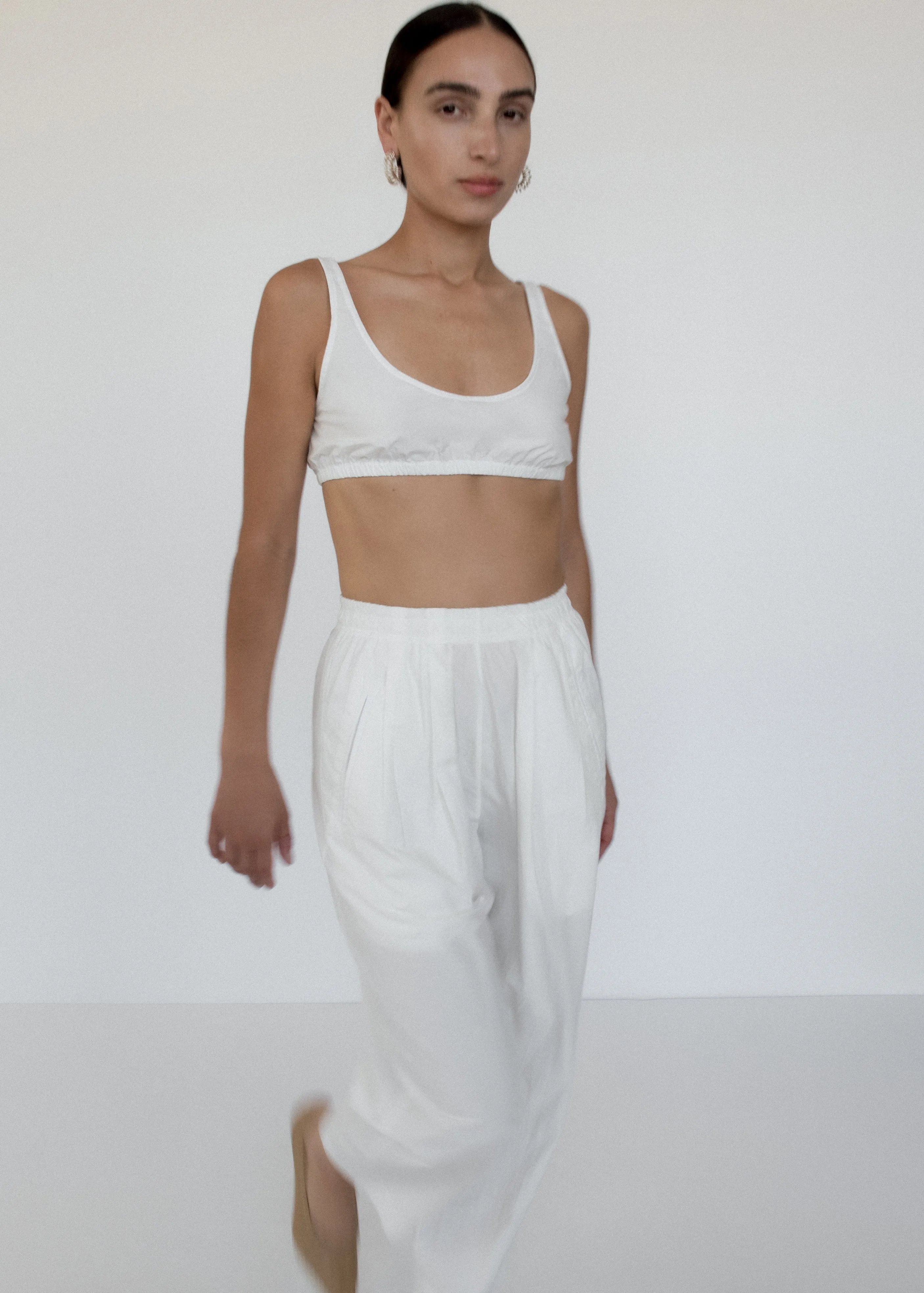 Gathered Bralette | Off White Parchment Poplin sold by Modern Weaving product image thumbnail 3