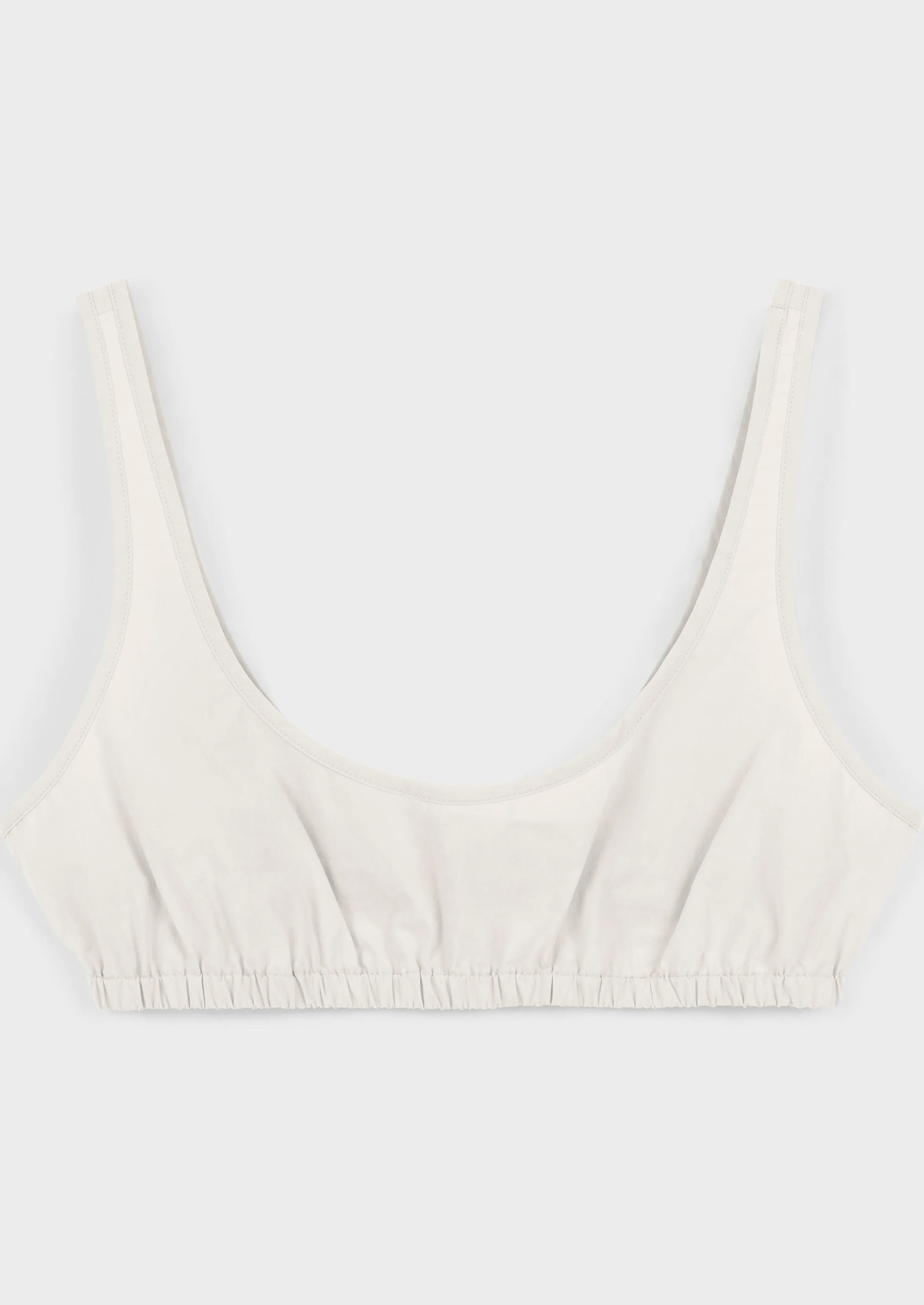 Gathered Bralette | Off White Parchment Poplin sold by Modern Weaving product image thumbnail 4