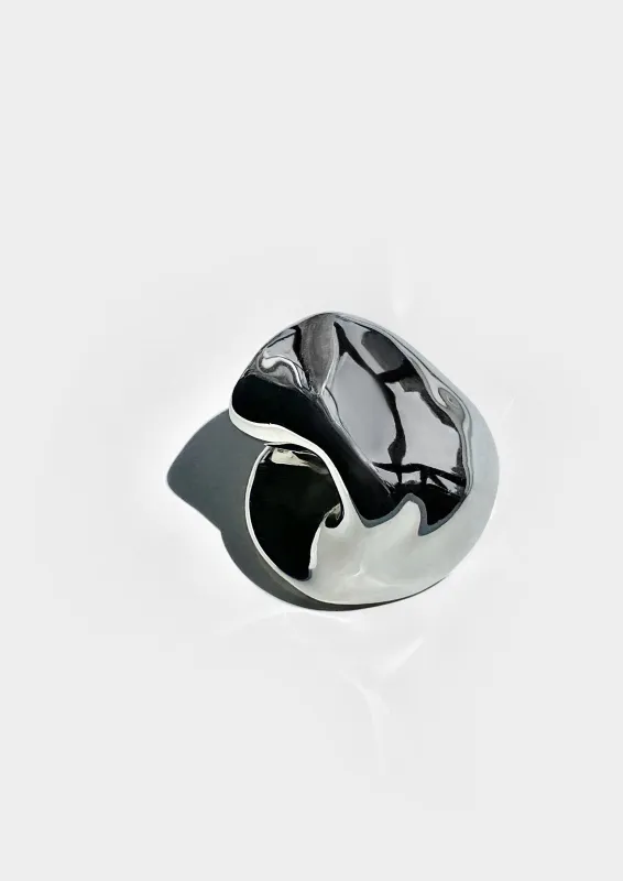 Fold Over Formation Brooch | Sterling Silver made by Modern Weaving