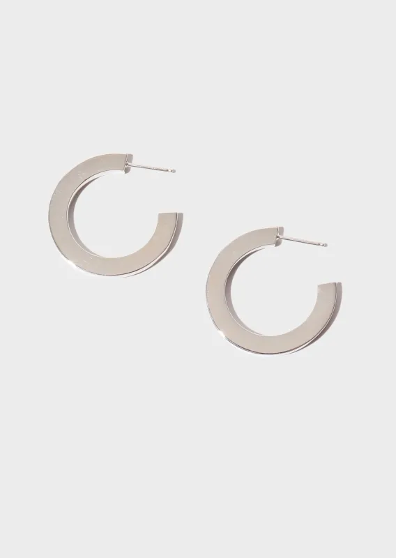 Square Hoop Earrings | Sterling Silver made by Modern Weaving