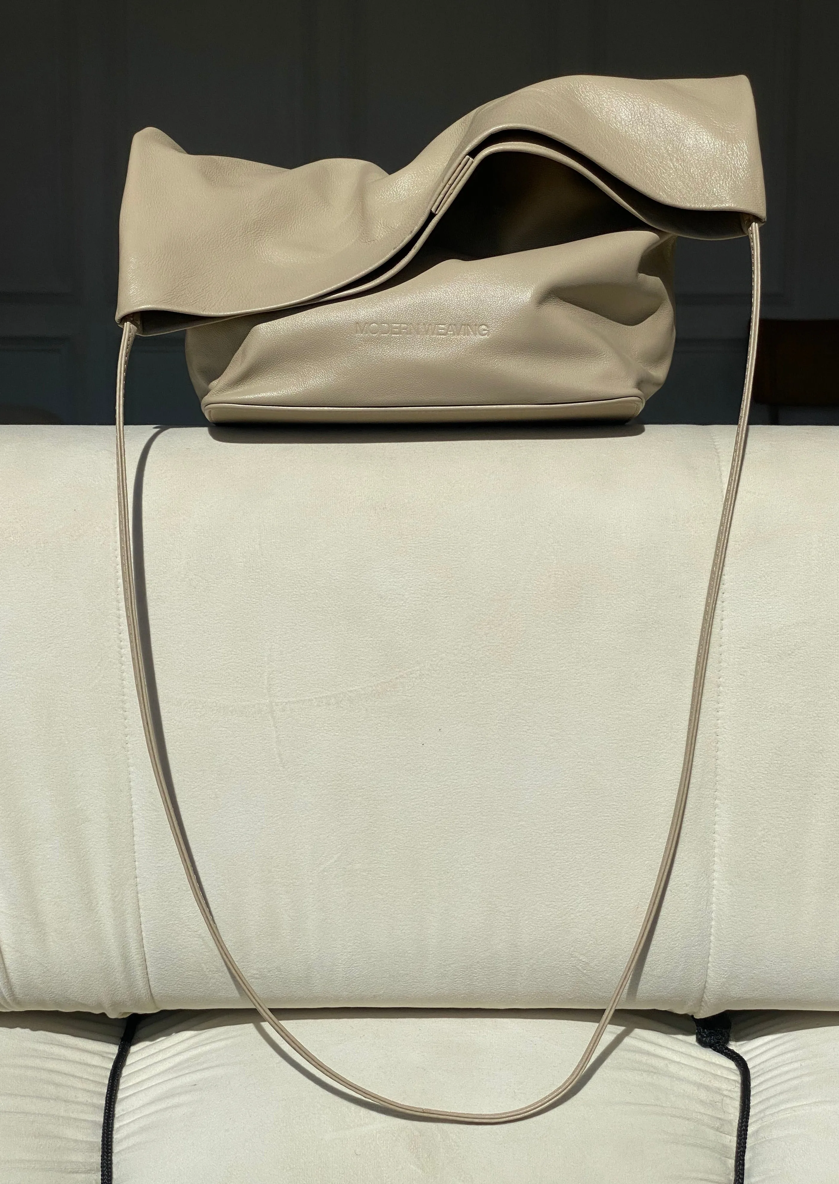 Single Strap Tall Crossbody | Ecru sold by Modern Weaving product image thumbnail 4