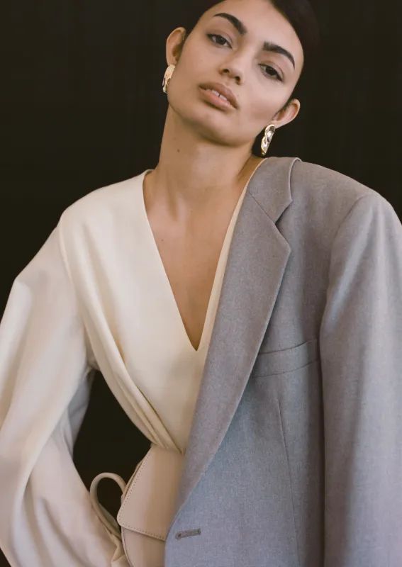 Overlay Earrings | Bronze made by Modern Weaving