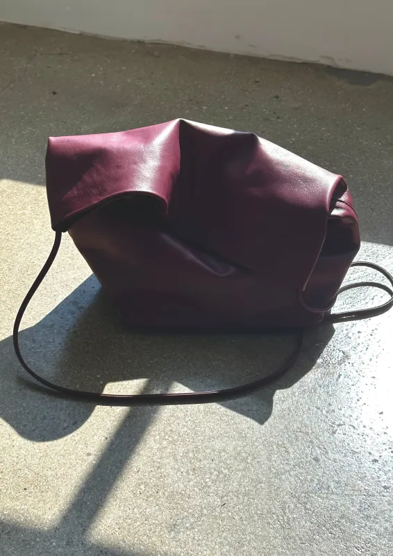 Single Strap Tall Crossbody  | Burgundy made by Modern Weaving