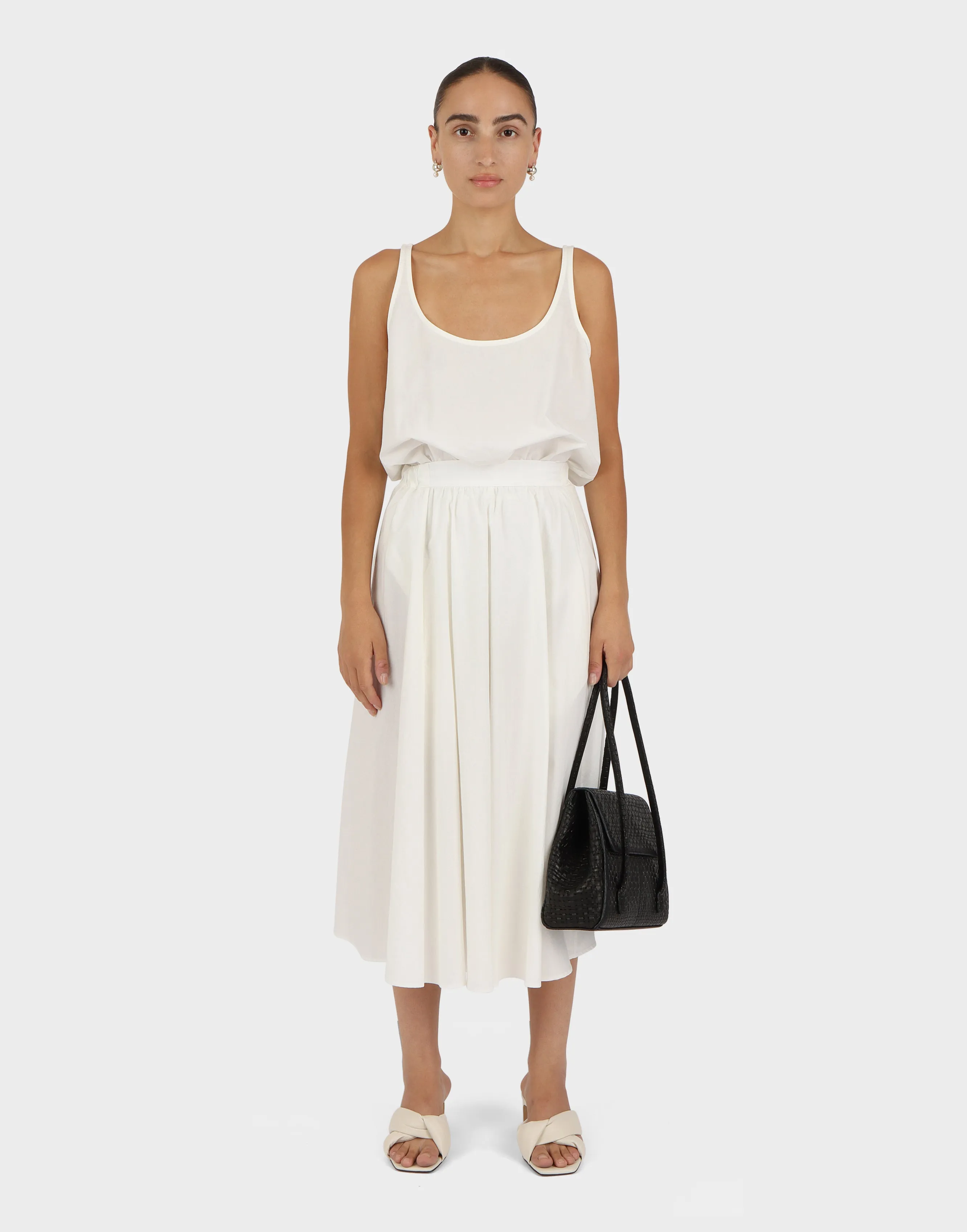 Relaxed Circle Skirt | Off White Parchment Poplin sold by Modern Weaving product image thumbnail 2