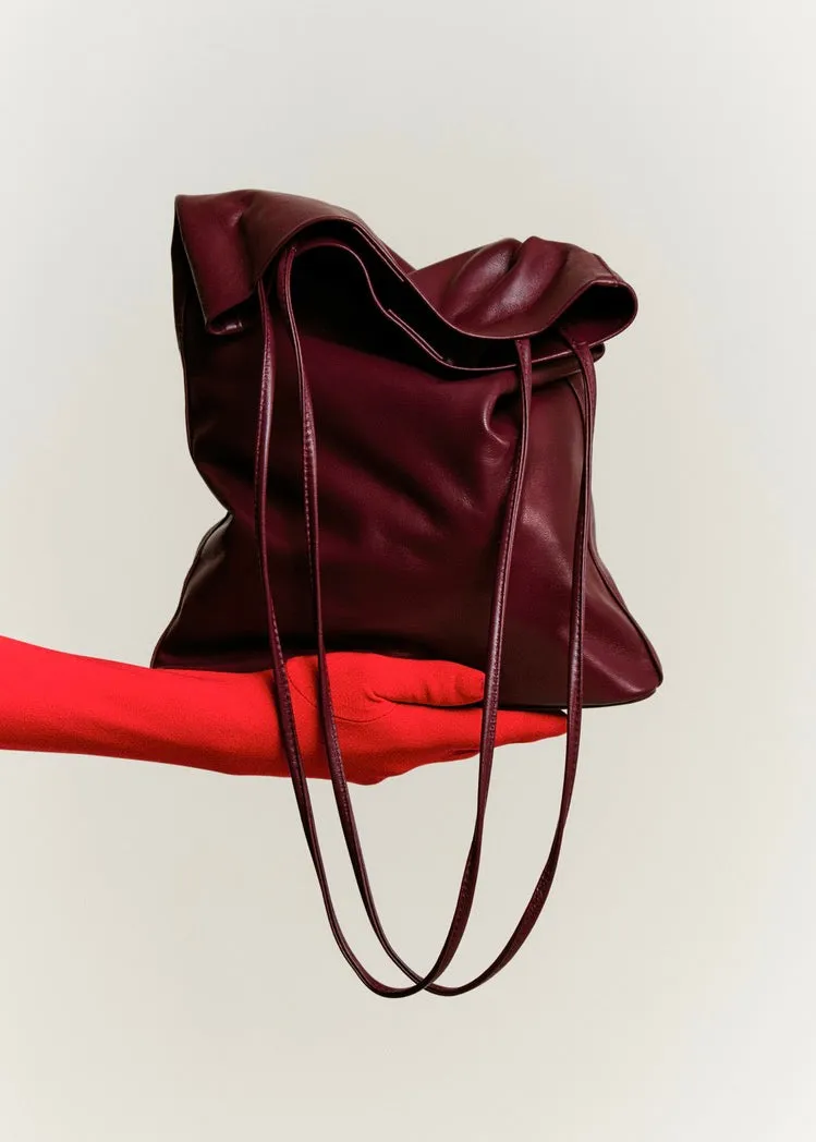 Slim Elongated Tote | Burgundy sold by Modern Weaving