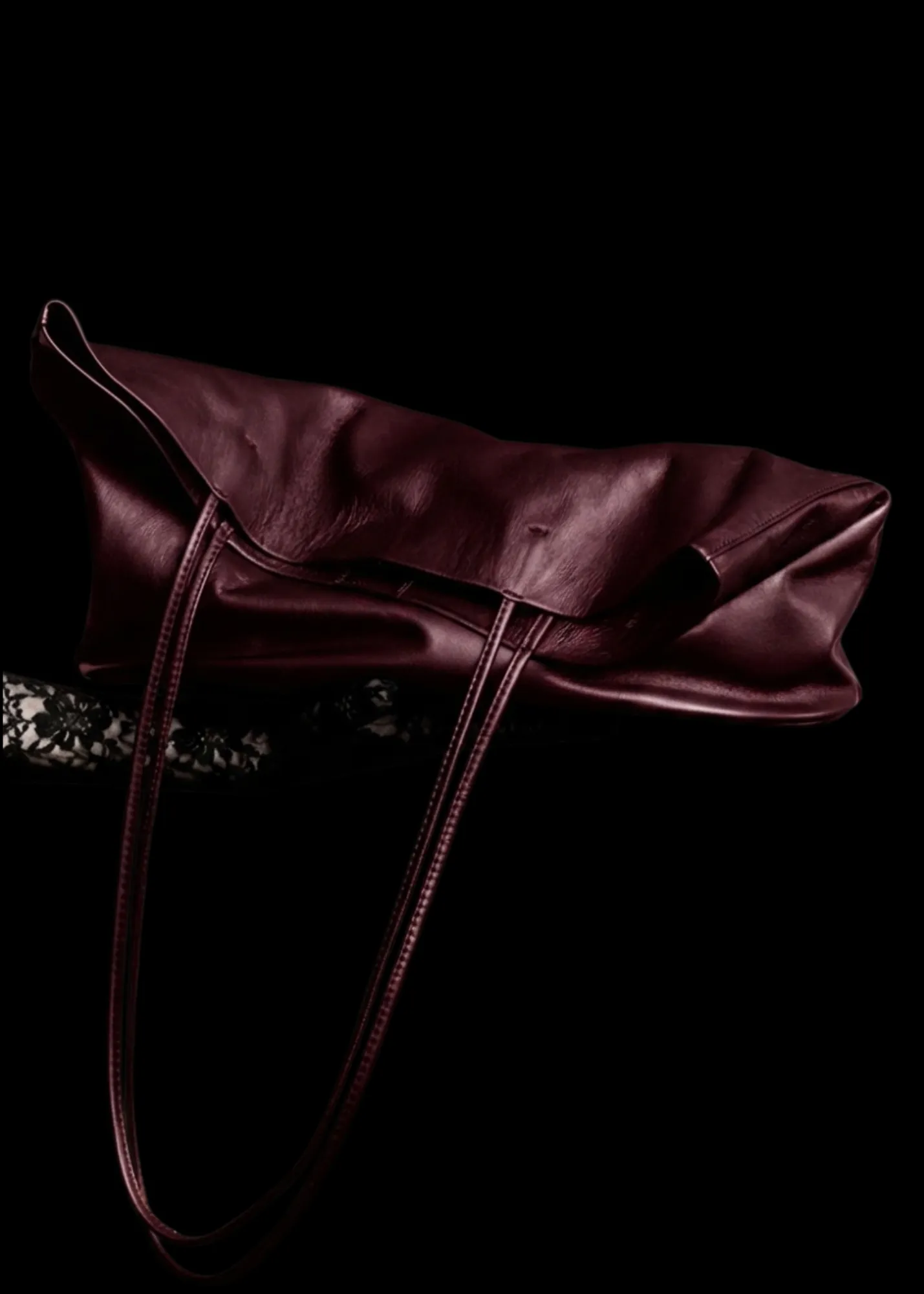 Large Relaxed Oval Tote | Burgundy sold by Modern Weaving