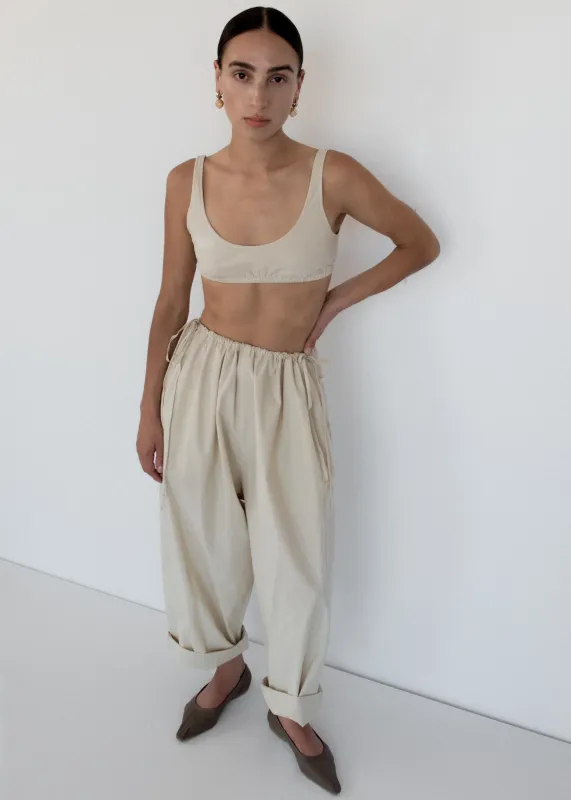 Balloon Pant | Eggshell Parchment Poplin sold by Modern Weaving