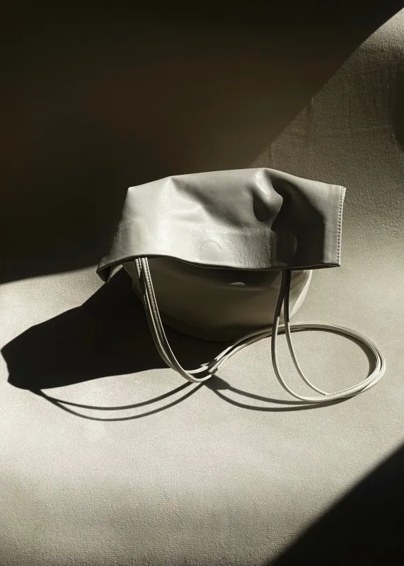 Drape Oval Bucket | Ecru made by Modern Weaving