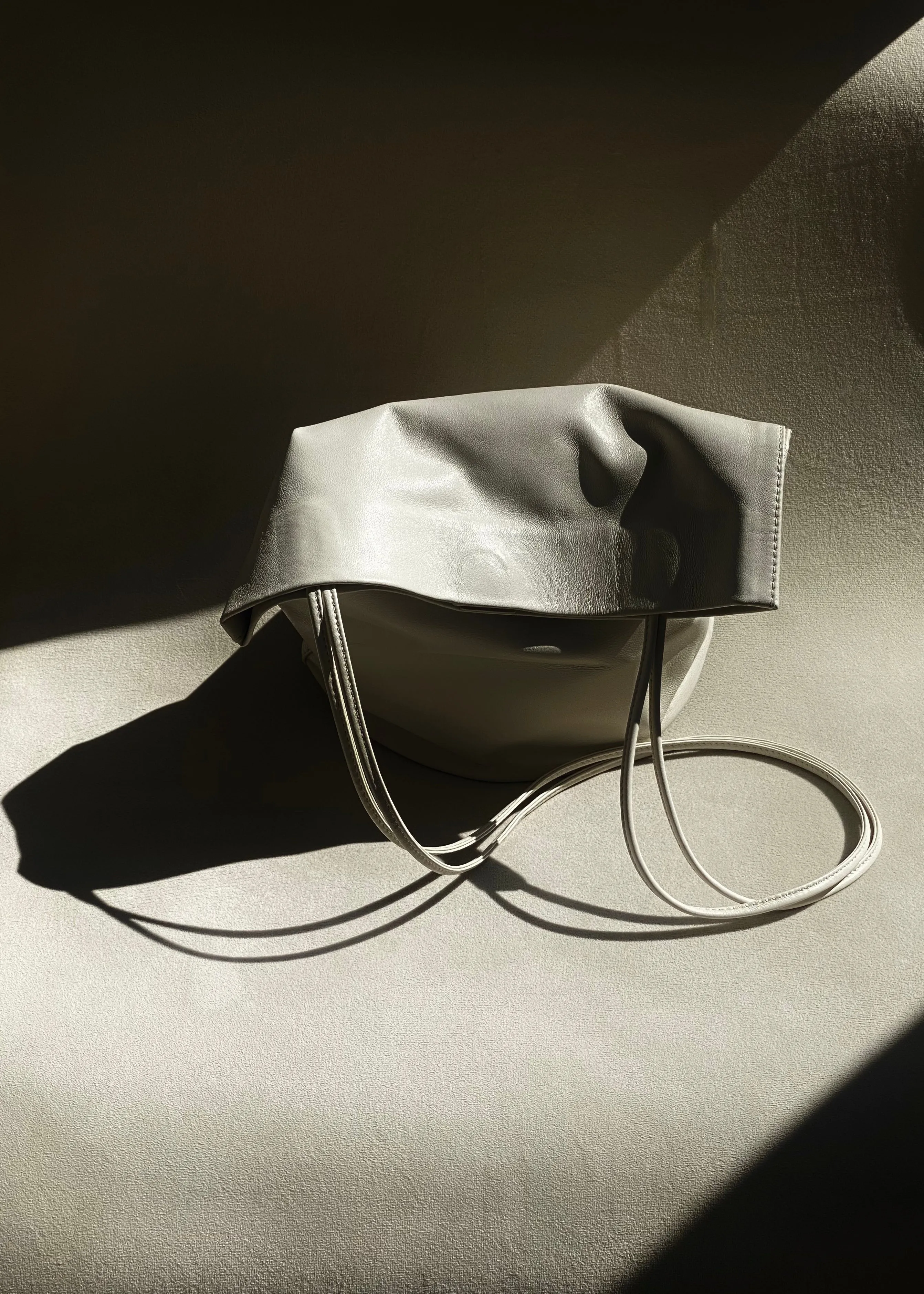 Drape Oval Bucket | Ecru sold by Modern Weaving