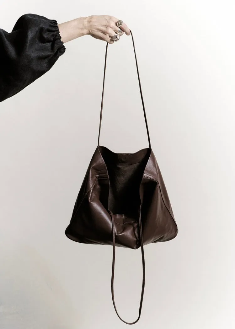 Narrow Oval Relaxed Tote | Cognac sold by Modern Weaving product image thumbnail 3