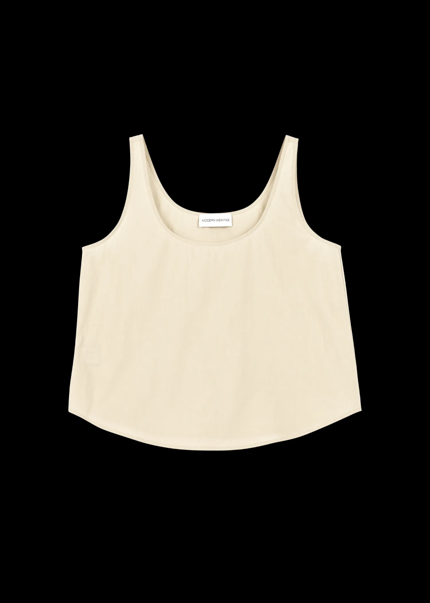 Scoop Tank | Eggshell Parchment Poplin sold by Modern Weaving