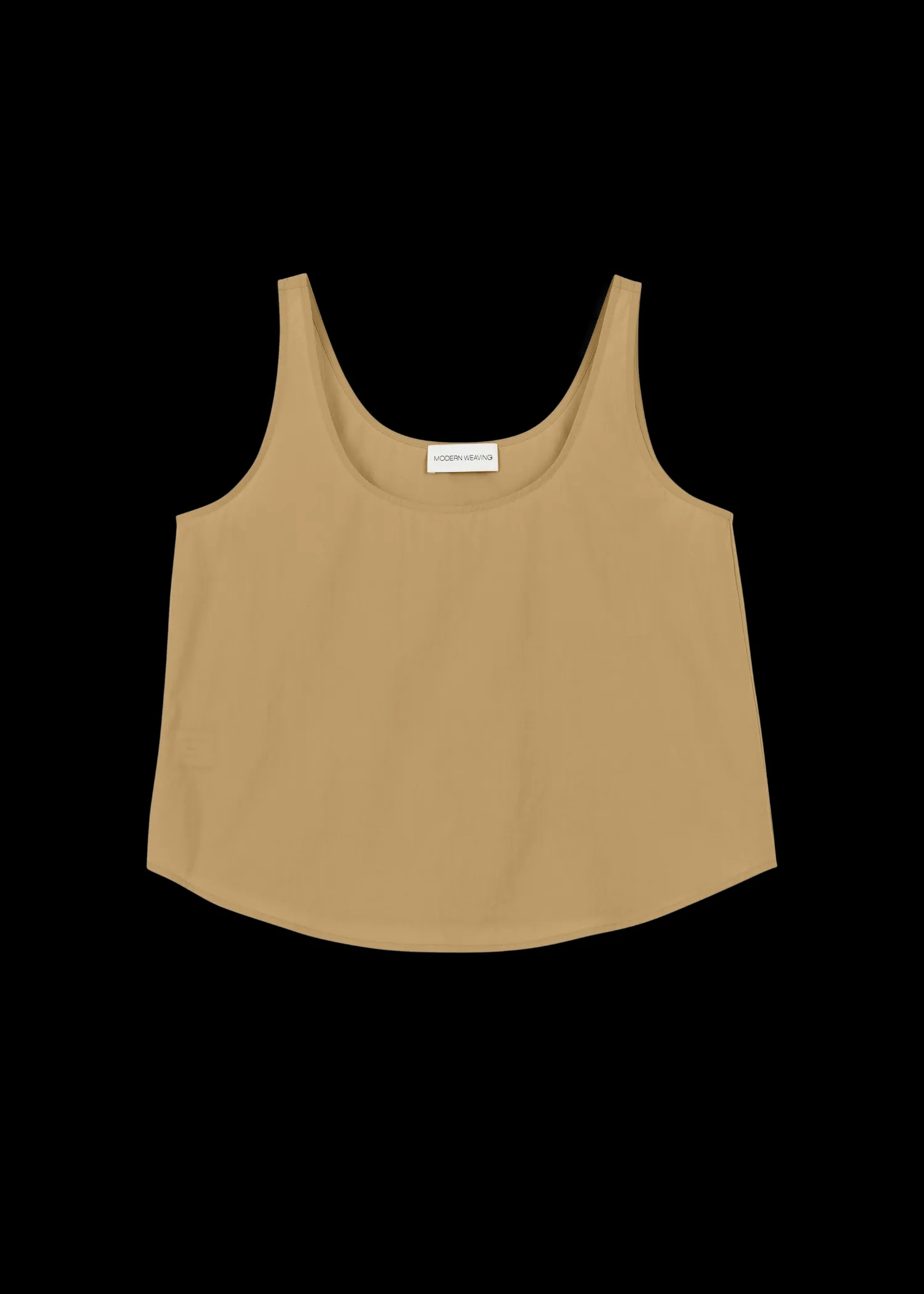 Scoop Tank | Khaki Parchment Poplin sold by Modern Weaving product image thumbnail 2