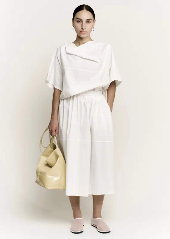 Seamed Circle Skirt | Off White Parchment Poplin made by Modern Weaving