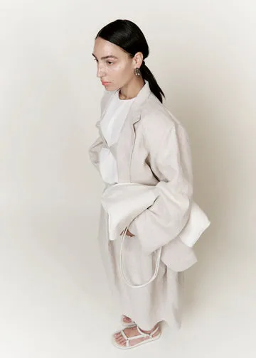 Balloon Skirt | Oatmeal Melange Belgian Linen sold by Modern Weaving product image thumbnail 4