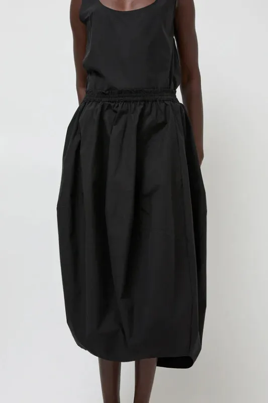 Balloon Skirt  |  Black Parchment Poplin made by Modern Weaving