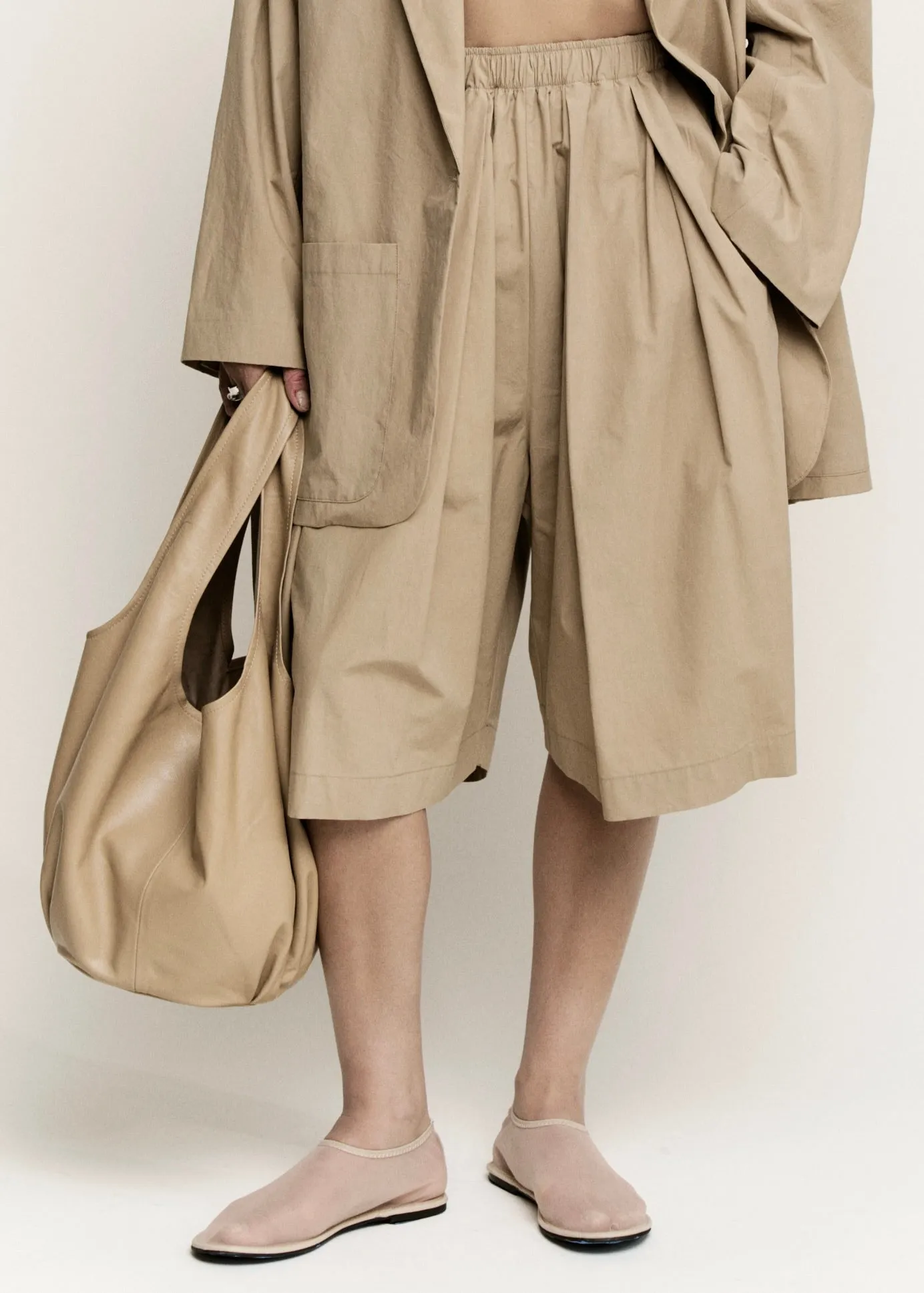 Petite Pleated Shopper | Camel sold by Modern Weaving