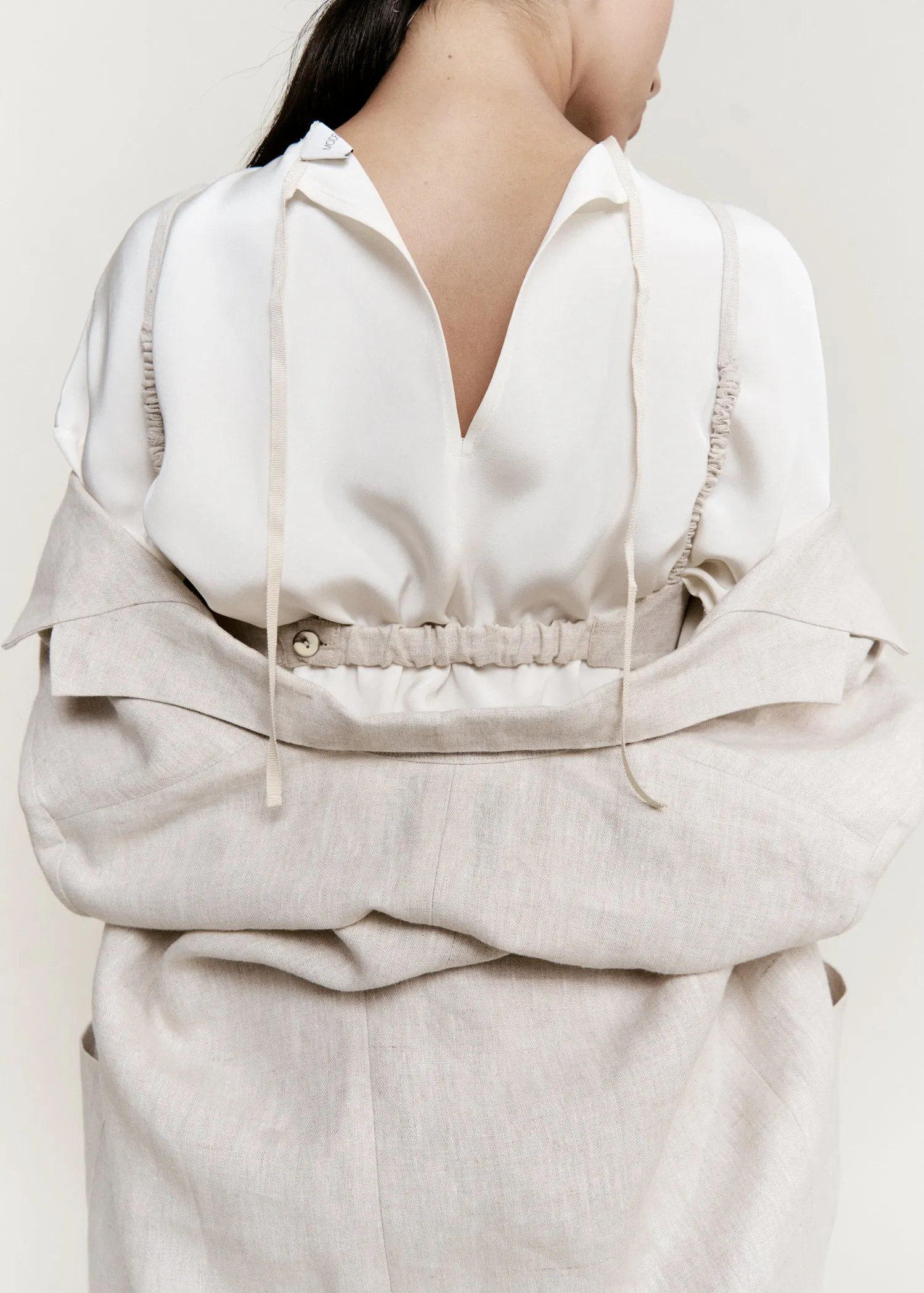 Silk Boxy Tee | Off White Silk Crepe sold by Modern Weaving product image thumbnail 3