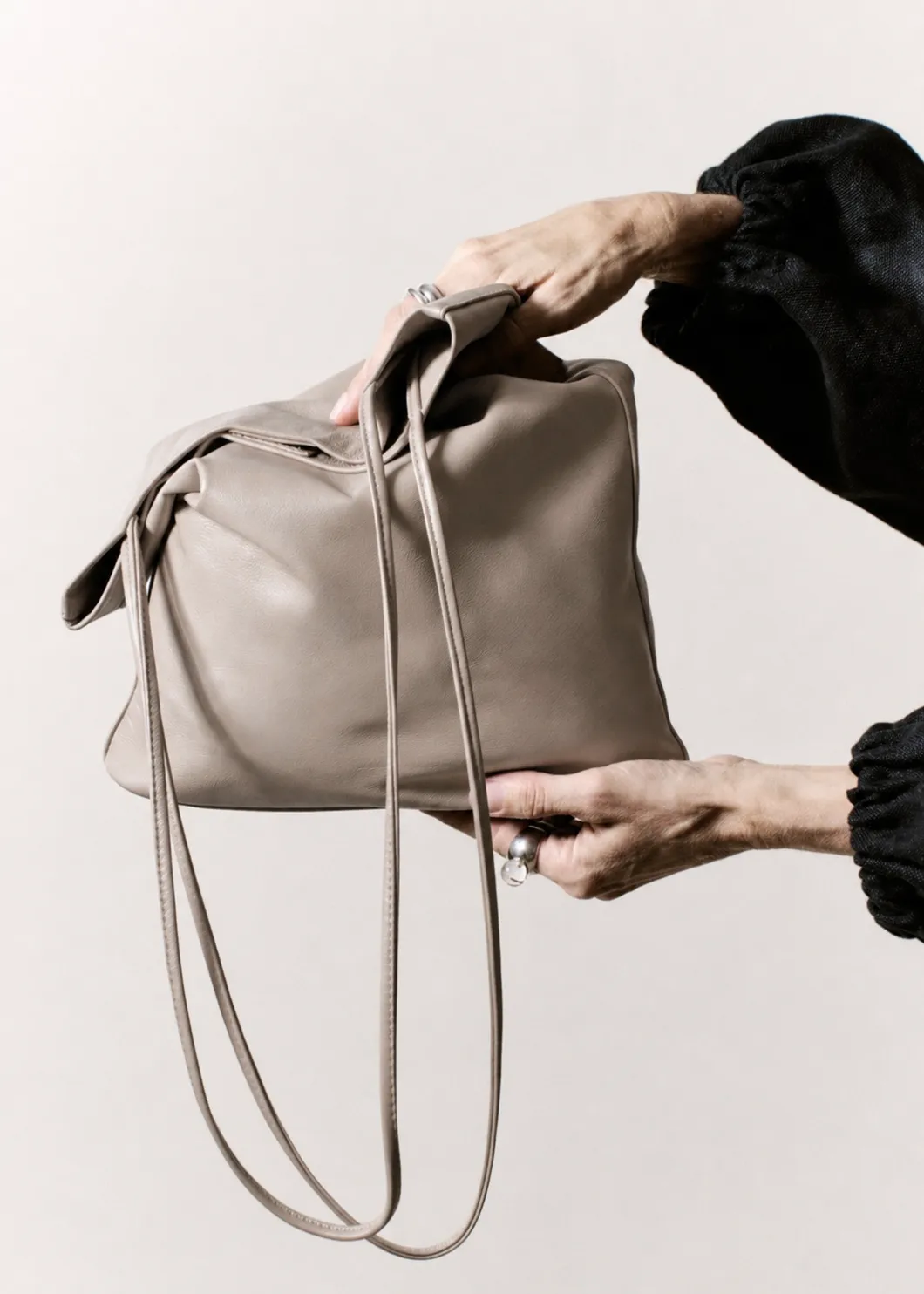 Slim Elongated Tote | Stone sold by Modern Weaving product image thumbnail 2