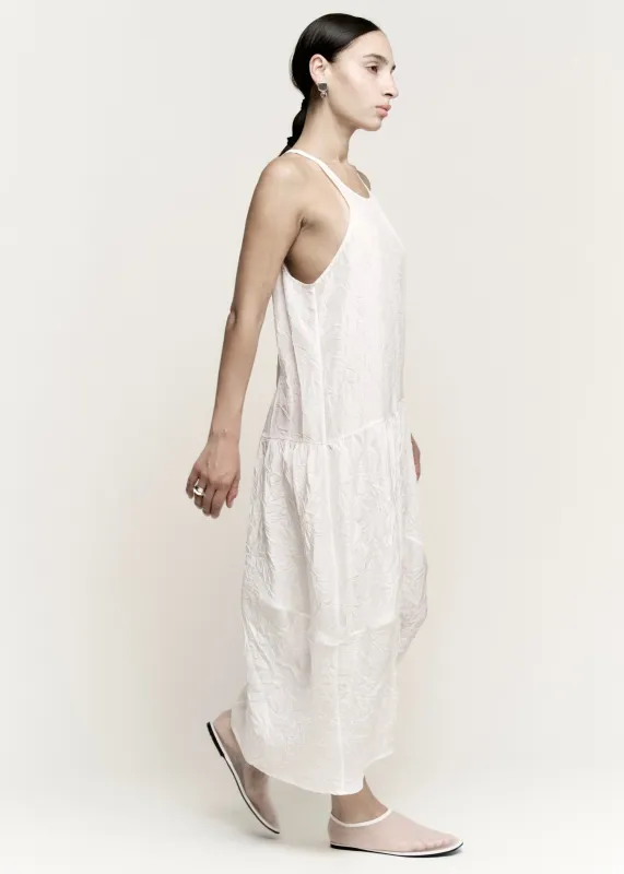Voluminous Crinkle Tank Dress | Off White made by Modern Weaving