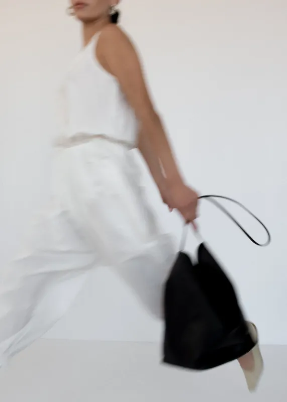 Balloon Pant | Off White Parchment Poplin made by Modern Weaving