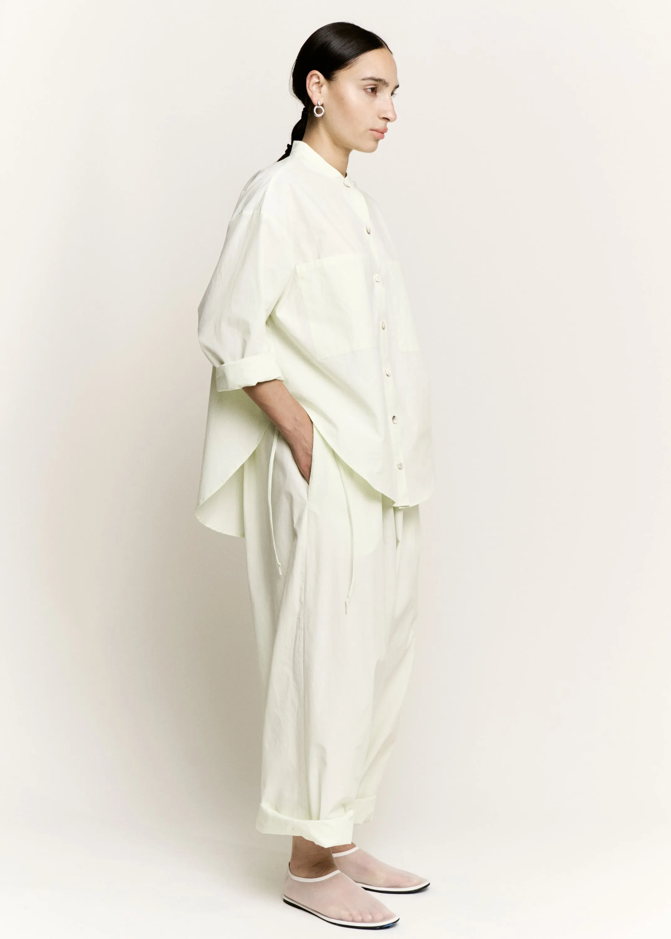 Balloon Pant | Mint Parchment Poplin sold by Modern Weaving product image thumbnail 2
