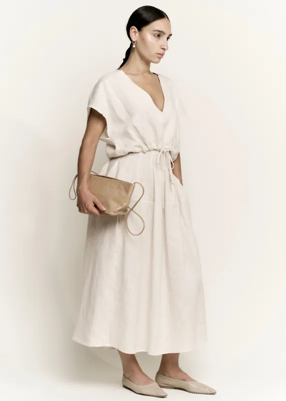 Godet Circle Skirt | Bone Lightweight Linen made by Modern Weaving