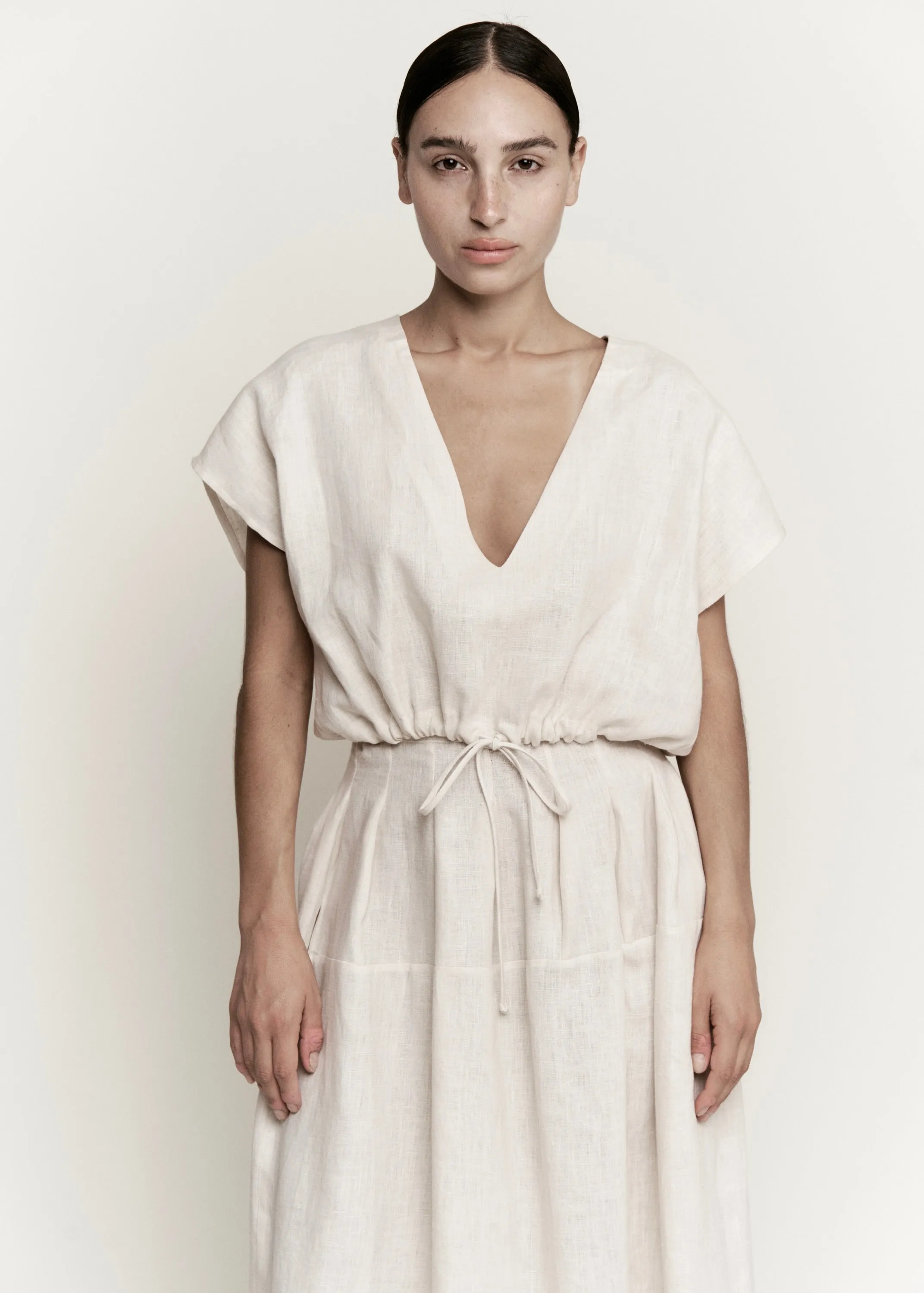 Godet Circle Skirt | Bone Lightweight Linen sold by Modern Weaving product image thumbnail 2