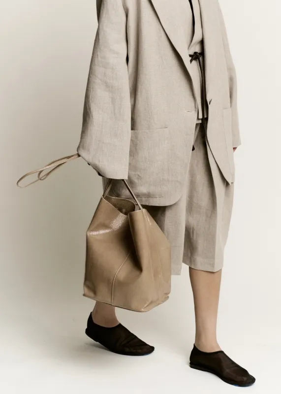 Infinity Strap Tall Crossbody  | Glossed Camel made by Modern Weaving