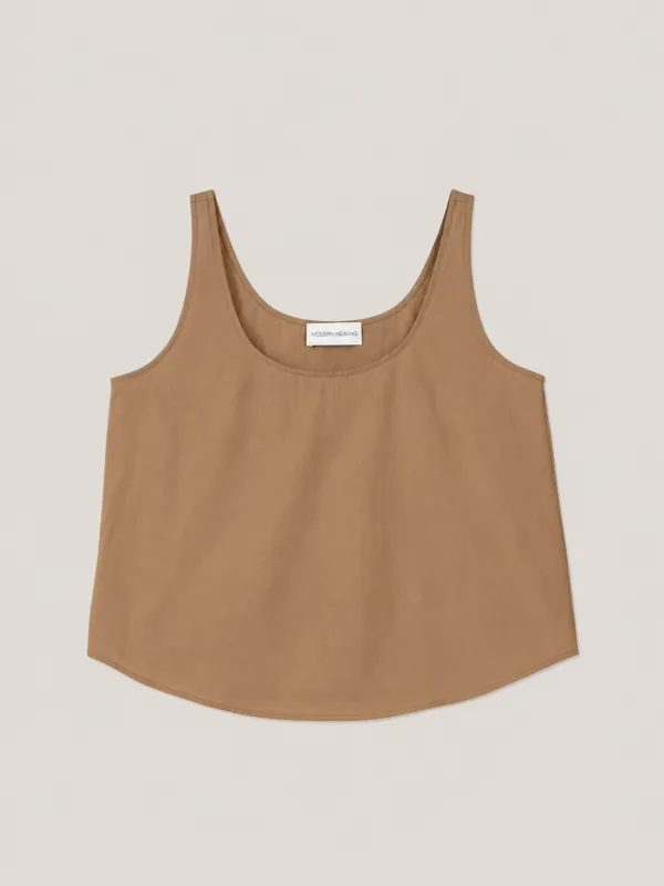 Scoop Tank | Sierra Parchment Poplin made by Modern Weaving