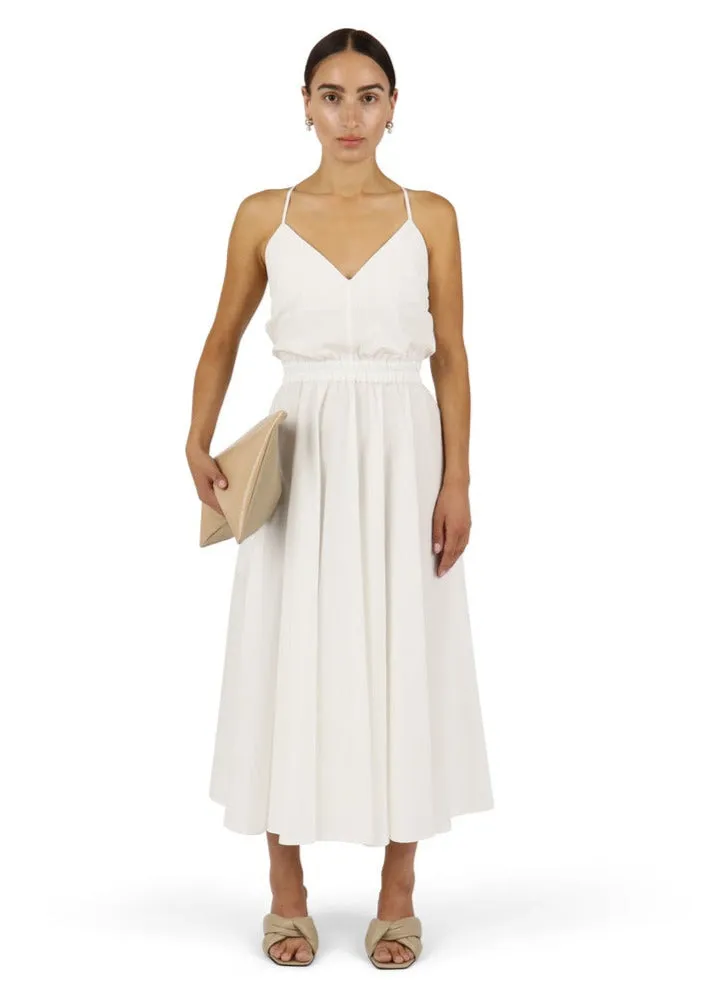 Cross Back Tie Dress | Off White Parchment Poplin sold by Modern Weaving product image thumbnail 4