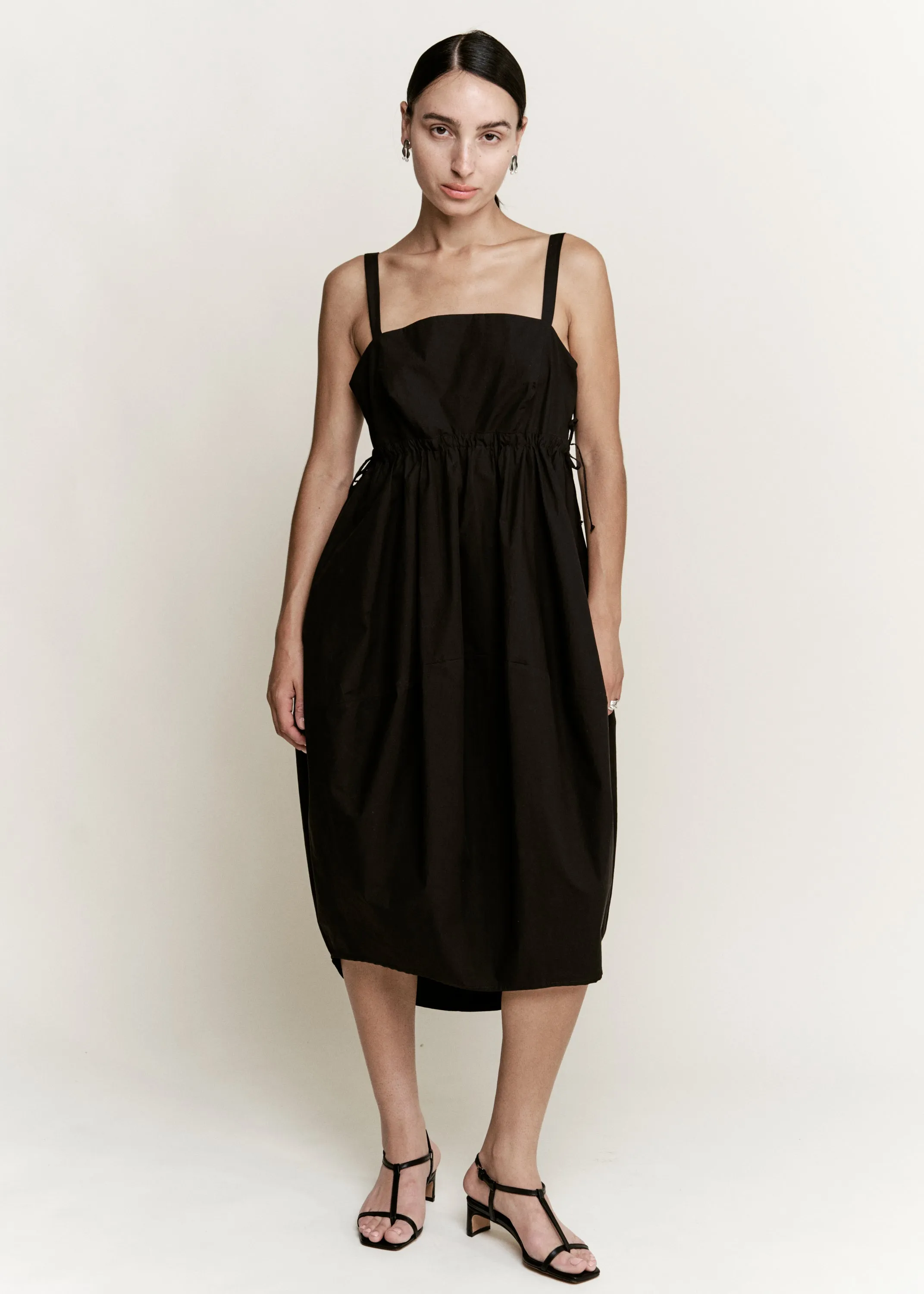 Balloon Dress | Black Parchment Poplin sold by Modern Weaving product image thumbnail 3