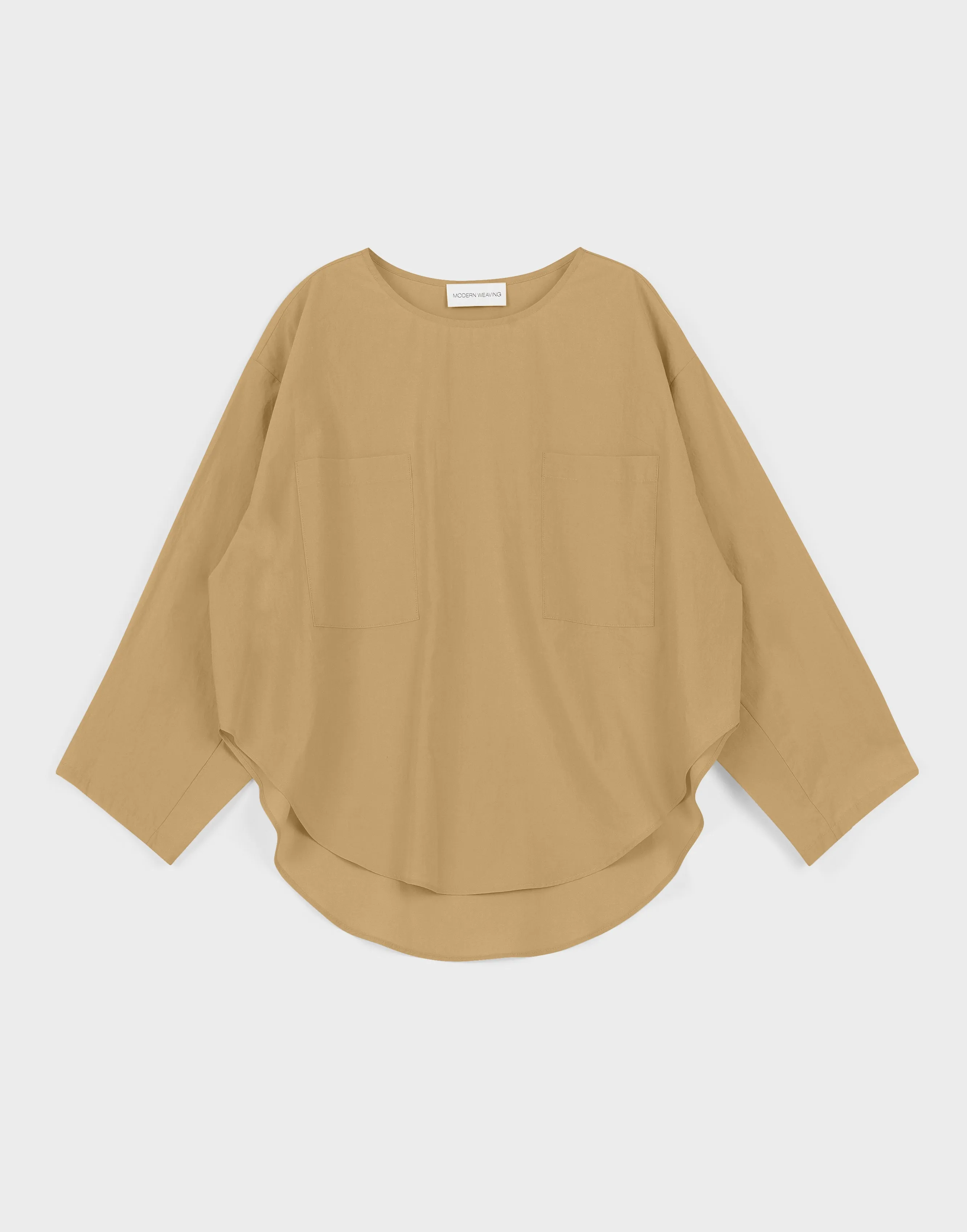 Pocket Popover Top | Khaki Parchment Poplin sold by Modern Weaving product image thumbnail 2